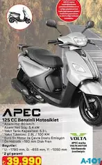 APEC 125 CC BENZİNLİ MOTOSİKLET fiyat ve kampanya bilgisi